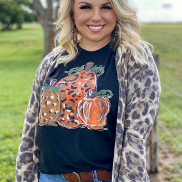 Leopard Print Cardigan Long Sleeve Sweater with Pockets NEW Size SMALL - Picture 10 of 11